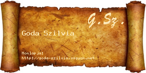 Goda Szilvia névjegykártya