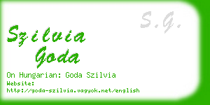 szilvia goda business card